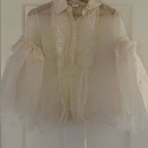 Sheer Vintage Oscar de la Renta Blouse